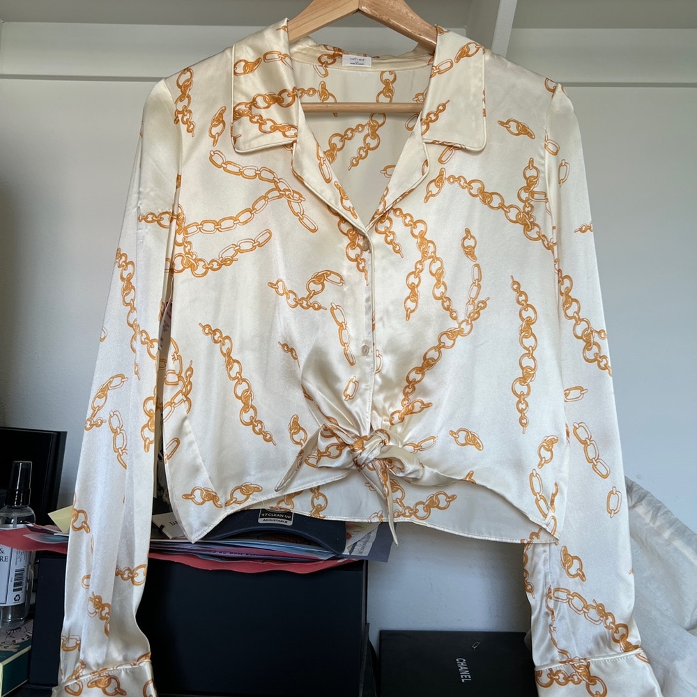 Aritzia Tie Front Blouse